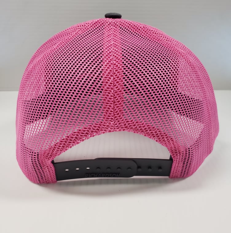 Falcon Boats Richardson 112 Hat Gray -  Hot Pink Mesh