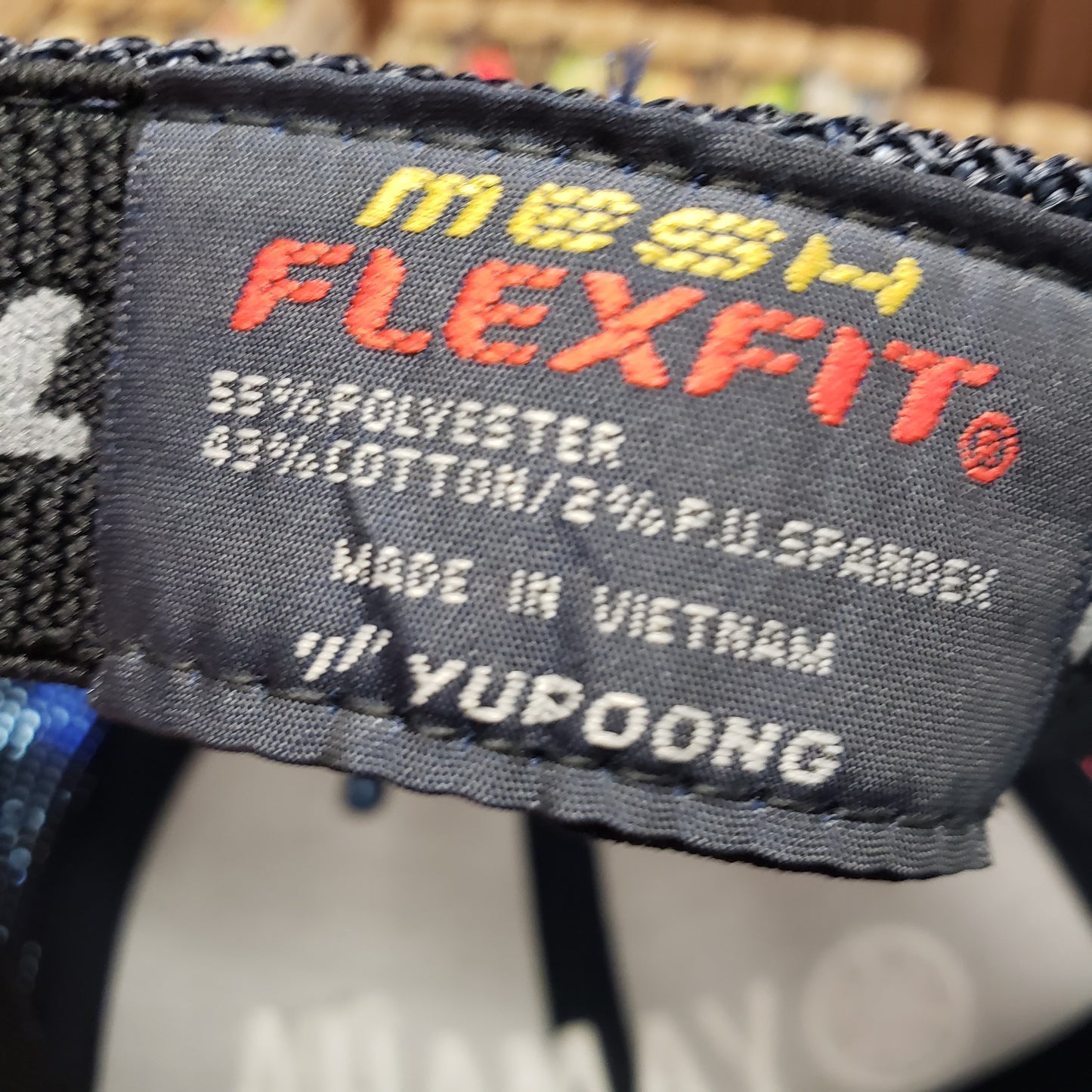 New Authentic Yamaha Mesh Flex Fit Hat Navy/Navy Mesh/ White Logo