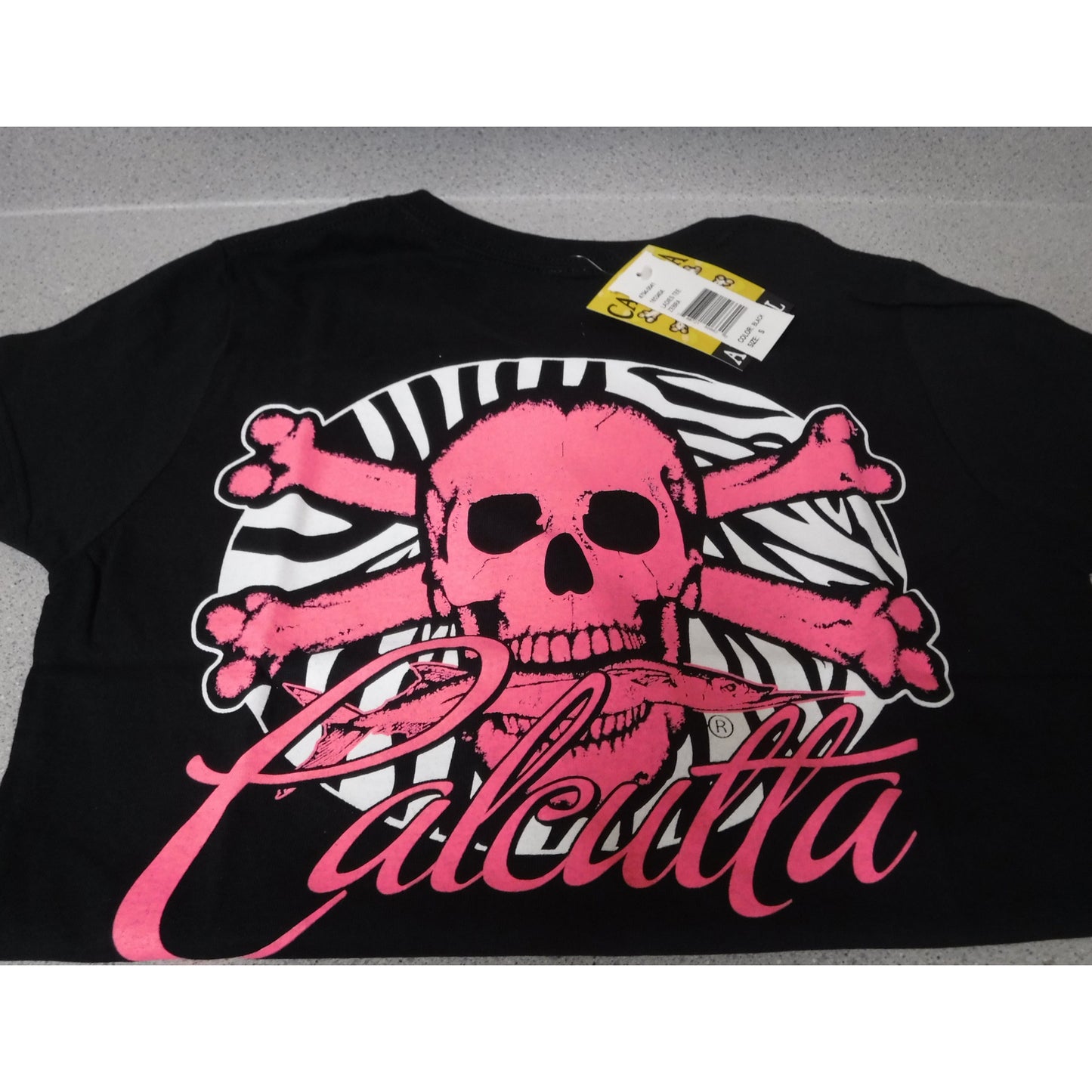 Black with Zebra Logo Front and Back