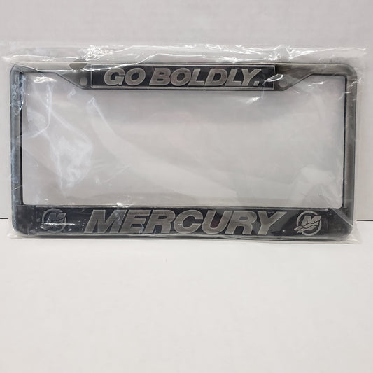 New Authentic Mercury Marine "Go Boldly" License Plate Frame