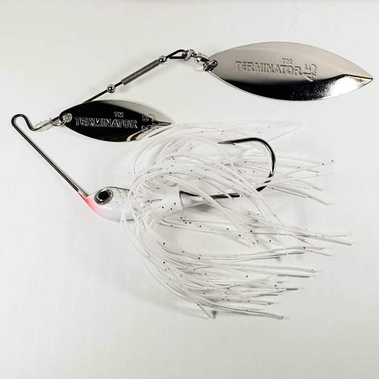 Terminator Super Stainless Spinnerbait Bright White Shad 1/2 oz
