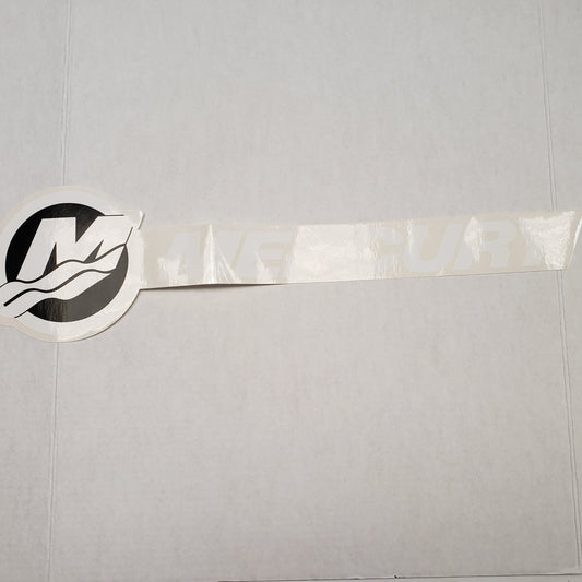 Mercury Decal  24" White/Black