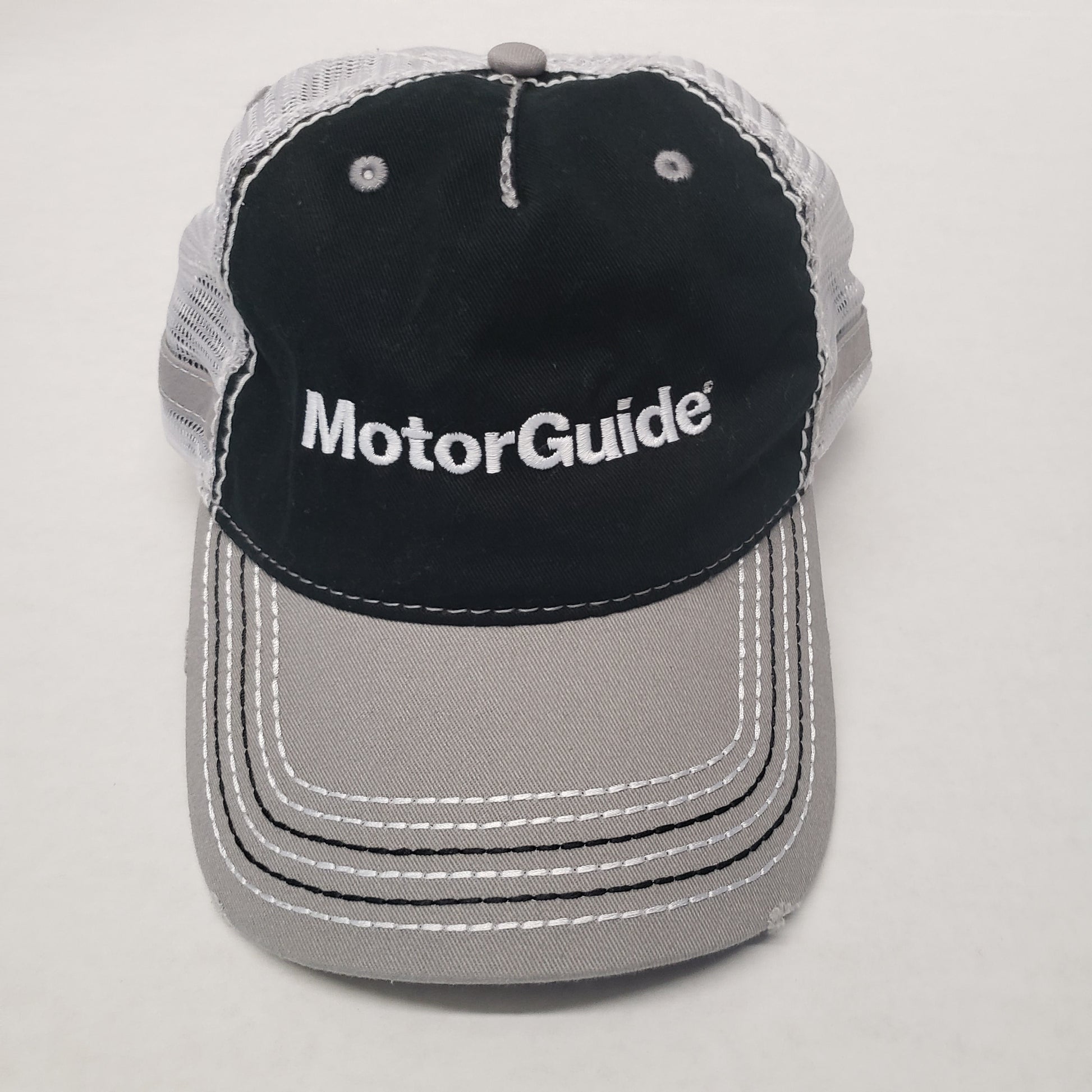 Black Front/ Gray Bill and Mesh/ White Logo