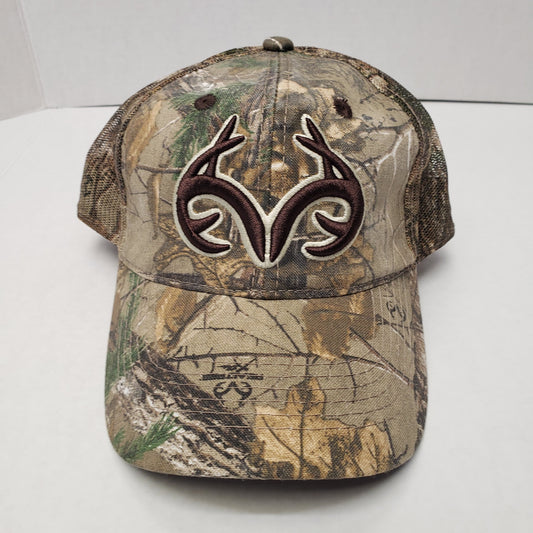 New Authentic RealTree Hat Adjustable Camo/ Camo Mesh Back