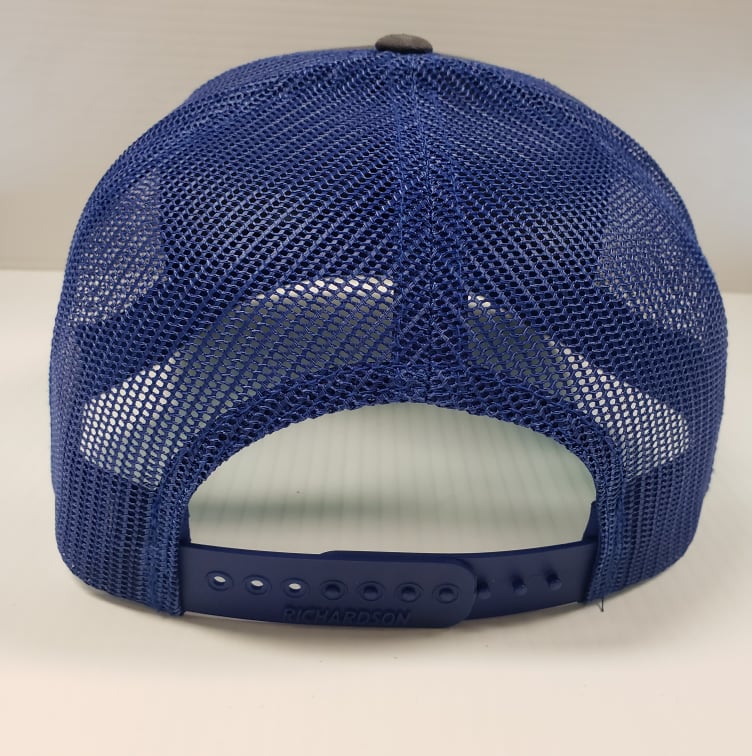 Falcon Boats Richardson 112 Hat Gray -  Royal Blue Mesh