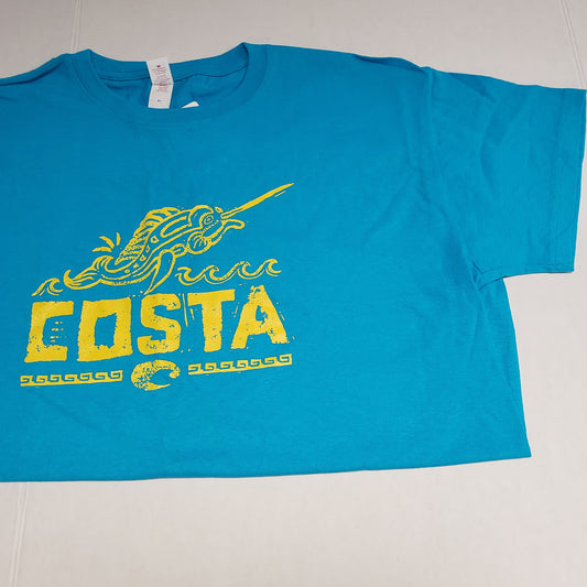 New Authentic Costa Short Sleeve T-Shirt Pez Velas Heather Blue XL