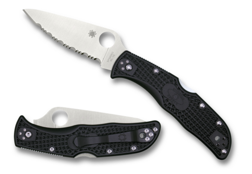 Spyderco Endela Folding Knife C243PBK Plain VG-10 Stainless Blade Black Handle