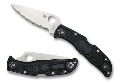Spyderco Endela Folding Knife C243PBK Plain VG-10 Stainless Blade Black Handle