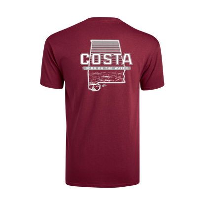 New Authentic Costa BTO Scrimmage AL short sleeve Crimson XL