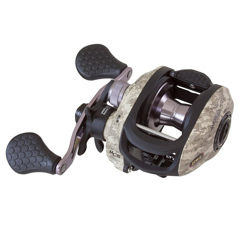 Lew’s® American Hero Camo Baitcasting Speed Spool Reels 5+1/ 7.1:1 / 7.2oz / 120/12 / 31"