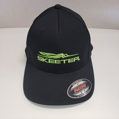 New Authentic Limited Edition Black/Neon logo Flex Fit Skeeter Hat