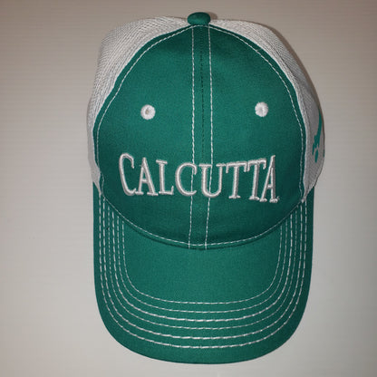 New Authentic Calcutta Hat Green with Calcutta/ White Mesh