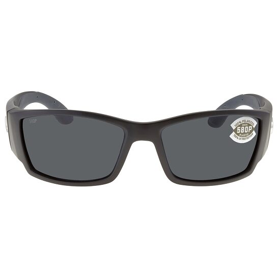 New Authentic Costa Corbina Sunglasses Matte Black/Gray 580P