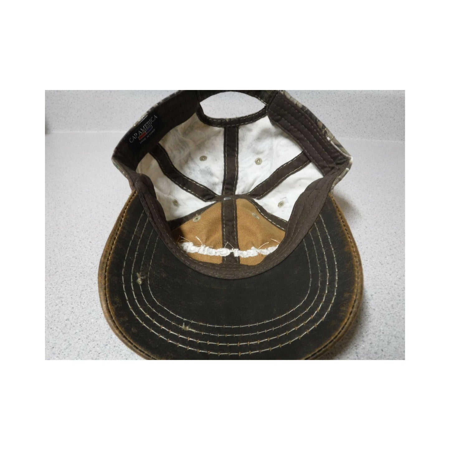 New Authentic MotorGuide Hat Faux Leather Camo/ Realtree Back