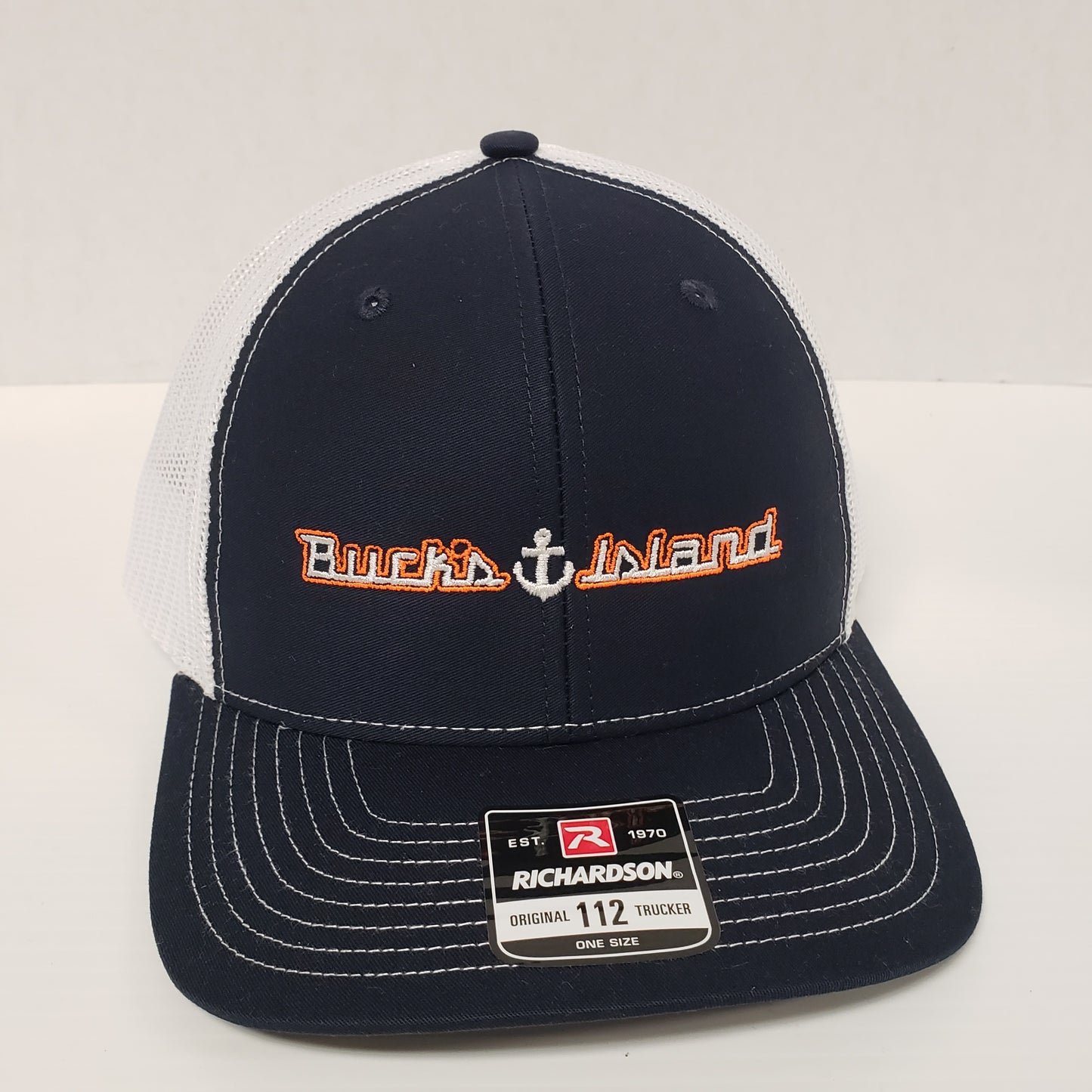 Navy/ White Mesh/ Orange Logo