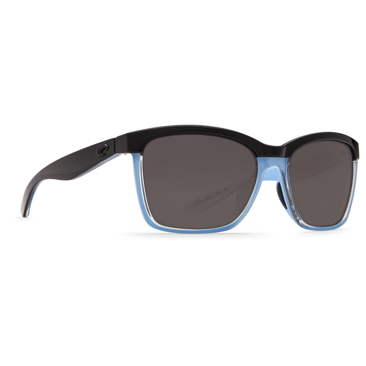 Shiny Black/Crystal/Lt Blue Frame Gray Lens 580P