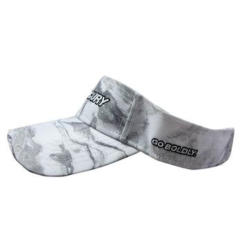 New Authentic Mercury Marine Kinsel Visor Gray White, Adjustable Hook/Loop Closure