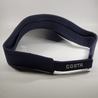 New Authentic Costa Cotton Visor Blue with Gray Logo