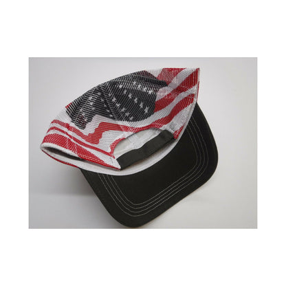New Authentic Skeeter Richardson Hat  Gray/ Back American Flag Mesh