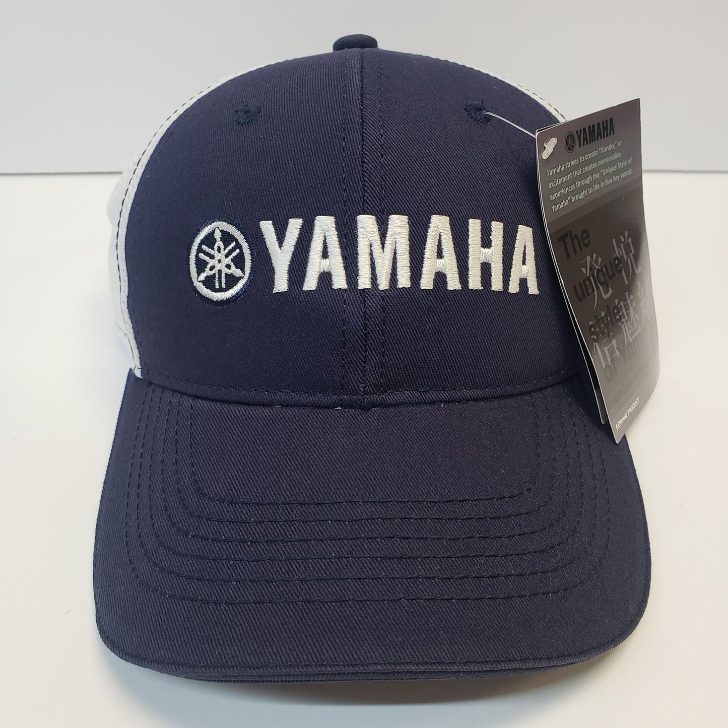 New Yamaha Hat-Navy Blue/White Twill Cloth