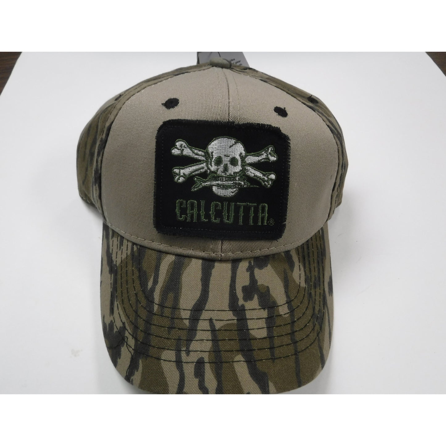 New Authentic Calcutta Hat Tan/ Bill and Back Camo/ Black Patch Logo
