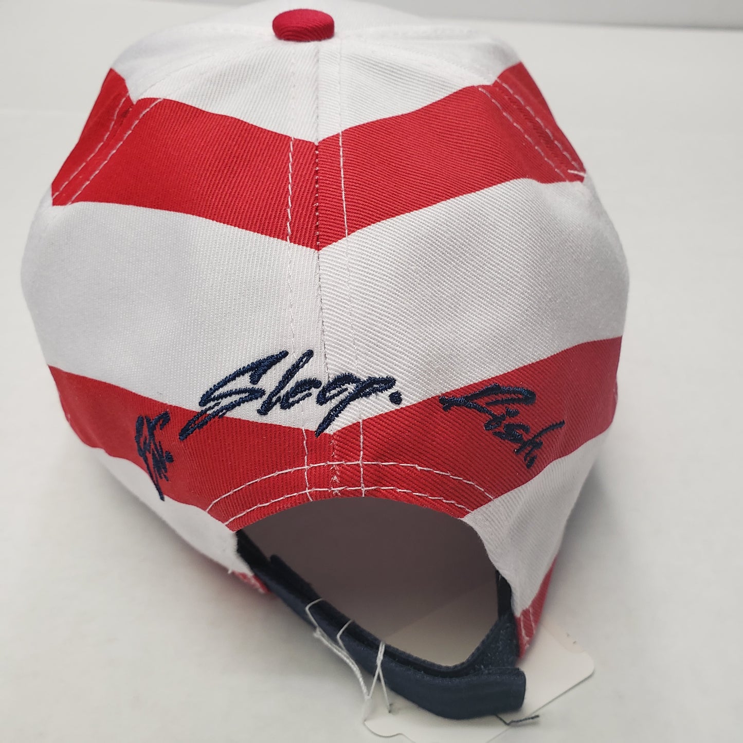 New Authentic Skeeter Richardson Hat  Red/ White/ Blue/ Back Eat Sleep Fish USA