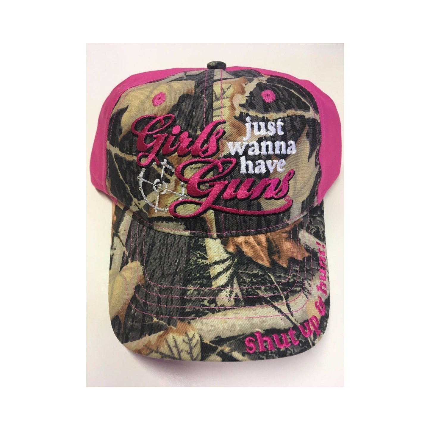 Girls Just Wanna Have Guns/ Shut Up & Hunt on bill/ Pink Back