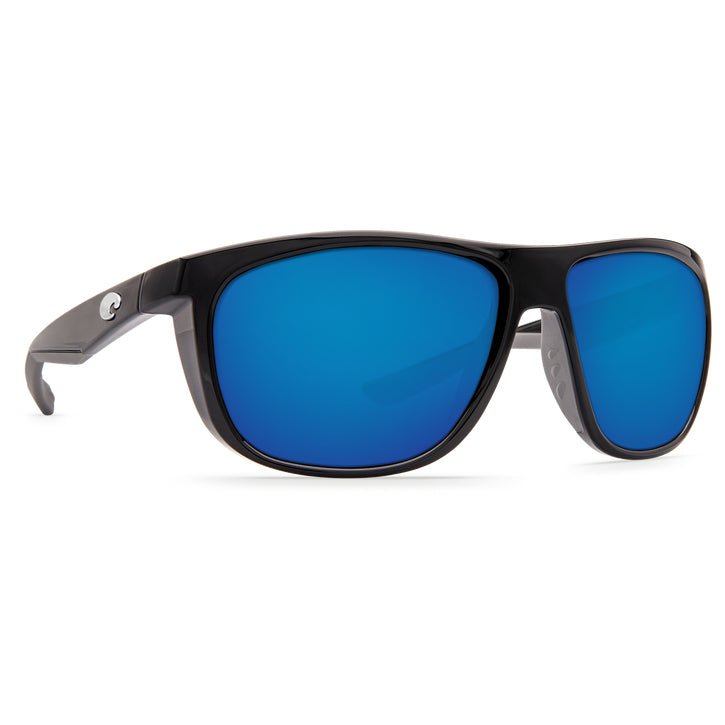 Shiny Black/ Polarized Blue Mirror Glass Lens