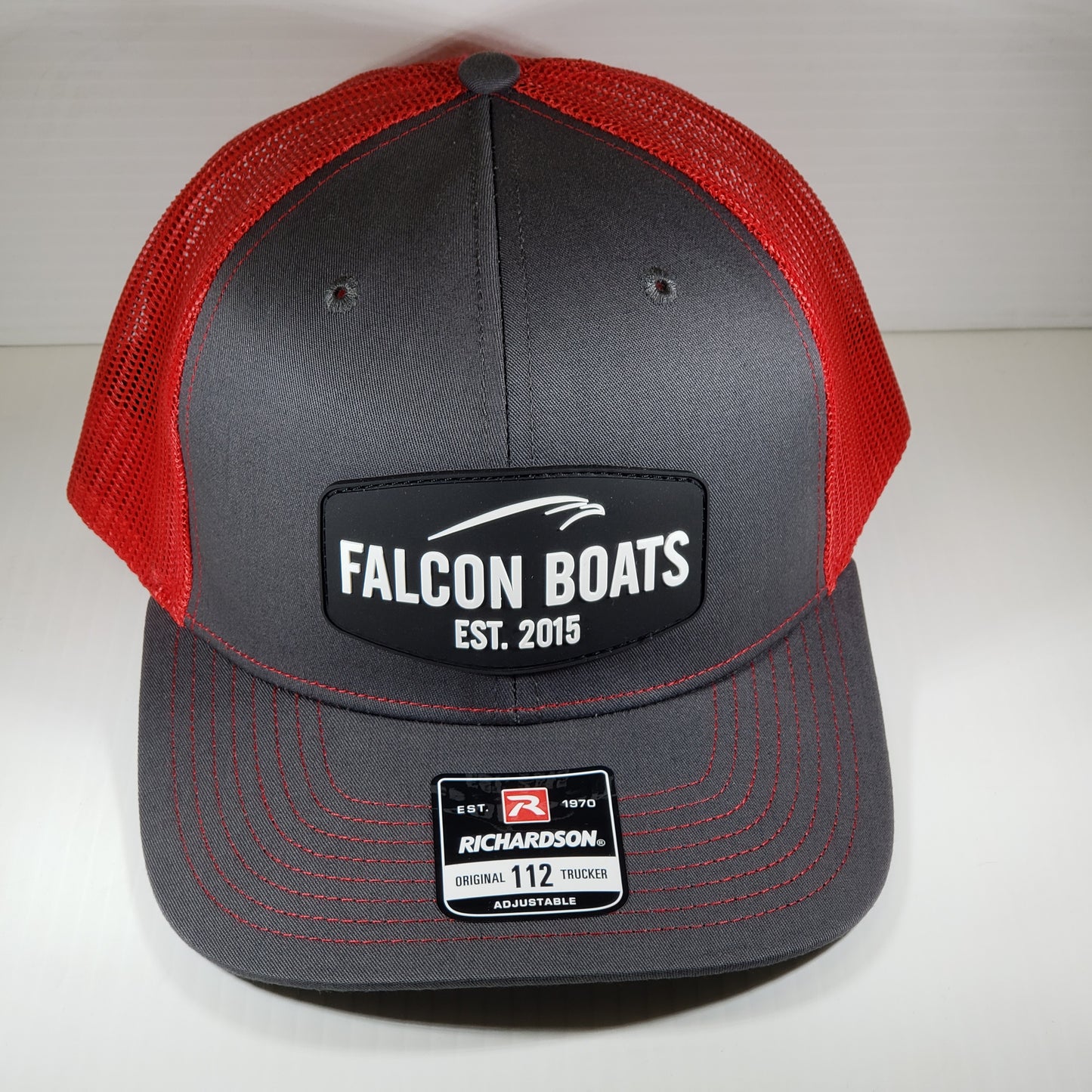 Charcoal Gray/Red Mesh