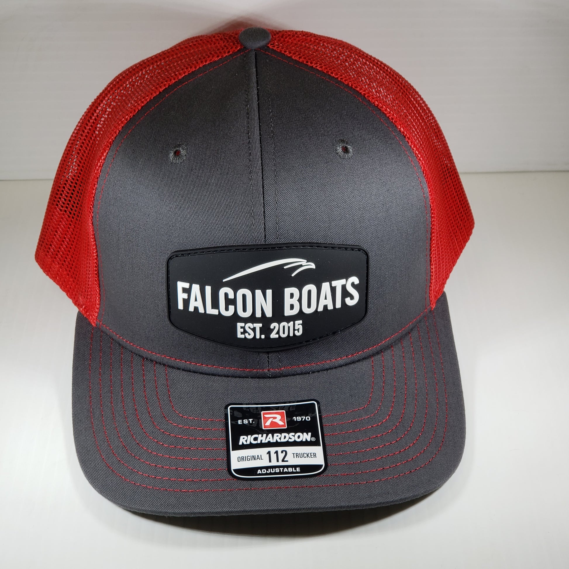 Charcoal Gray/Red Mesh