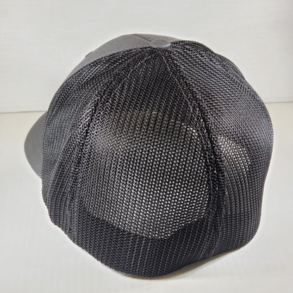 Falcon Boats Black Patch Flex Fit Hat-Charcoal Gray/Black Mesh Lg-XL