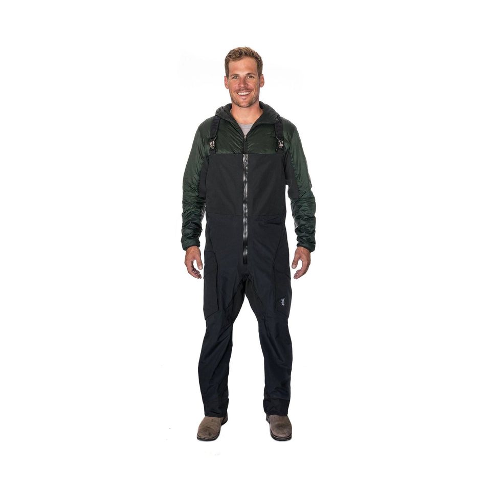 Buck N Bass Reservoir Rain Shell Bib Pant Black Large