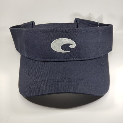New Authentic Costa Cotton Visor Blue with Gray Logo