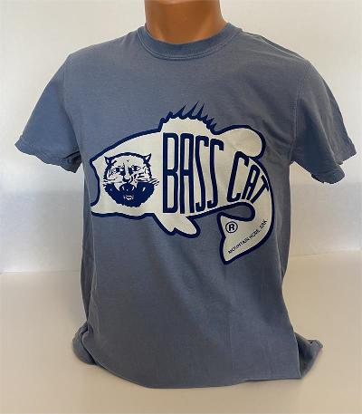 Bass Cat Washed Denim T-Shirt- 3XLarge