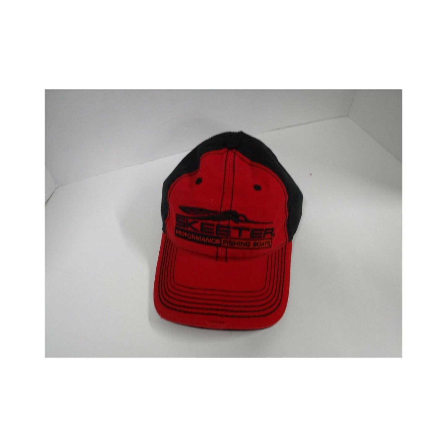 New Authentic Skeeter Distressed Richardson Hat Red/ Black Back