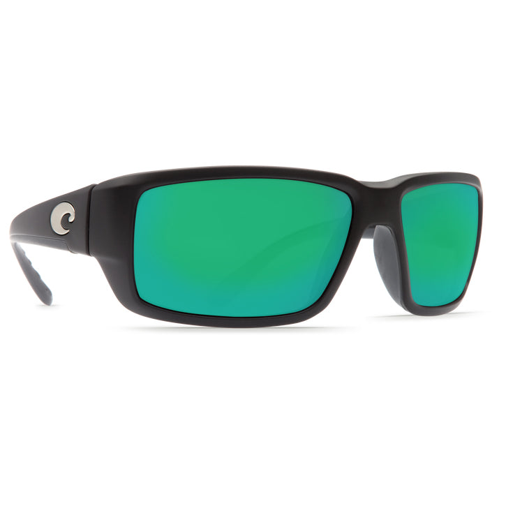 Matte Black Frame Green Mirror Glass Lens