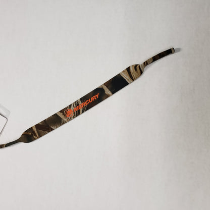 New Authentic Mercury Marine Sunglasses Strap Camo/Orange Logo