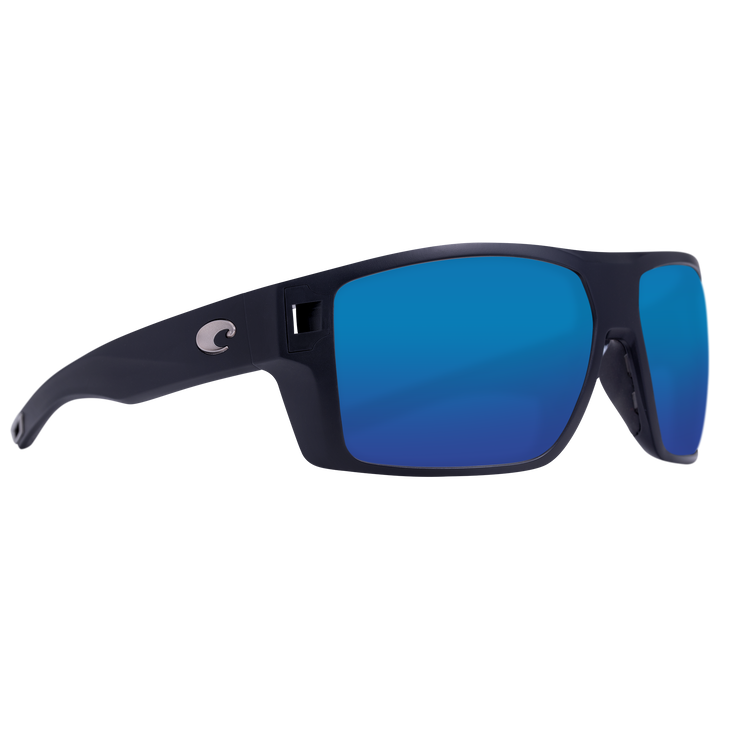 Matte Black Frame Blue Mirror Glass Lens