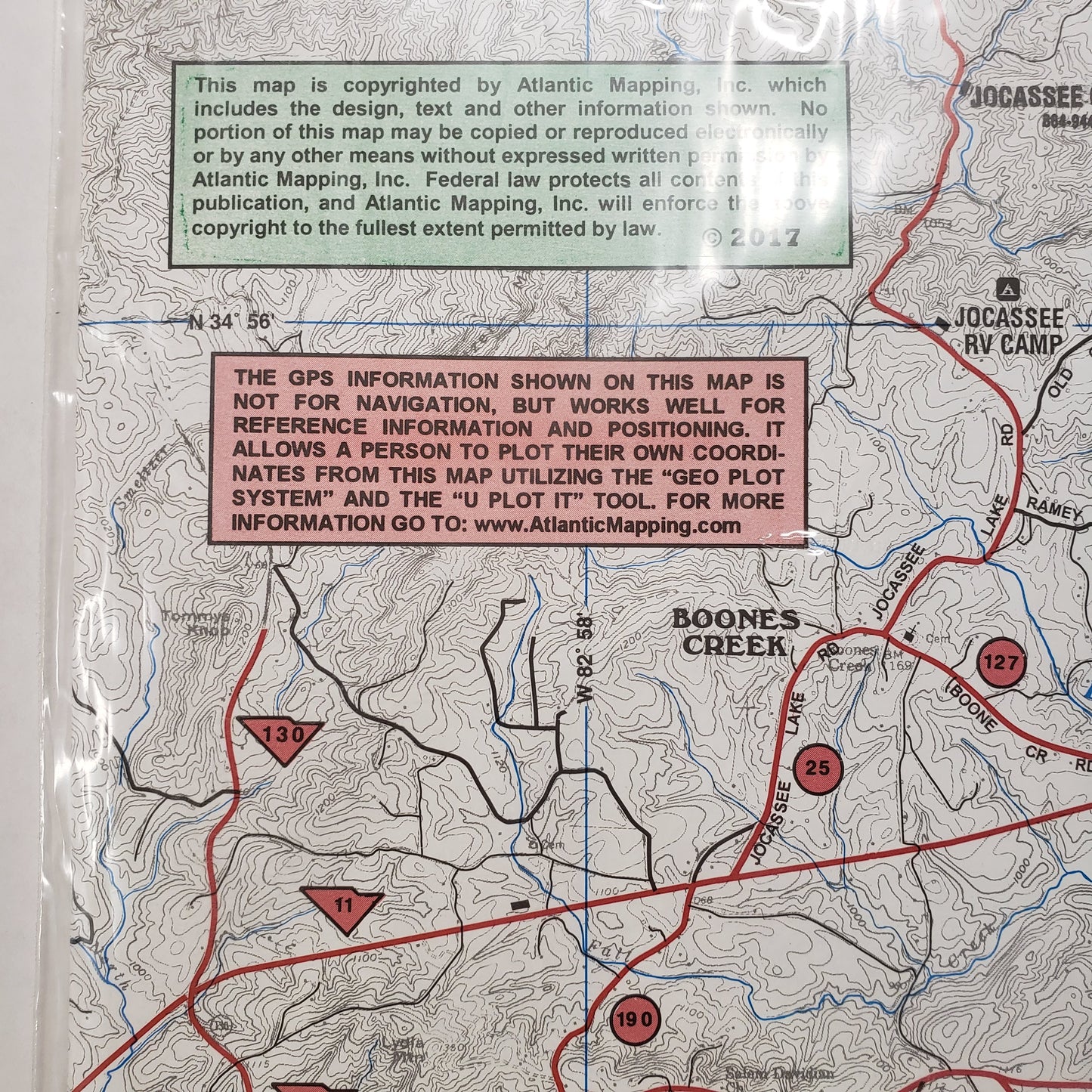 Atlantic Mapping GPS Waterproof Map Keowee/Jocassee