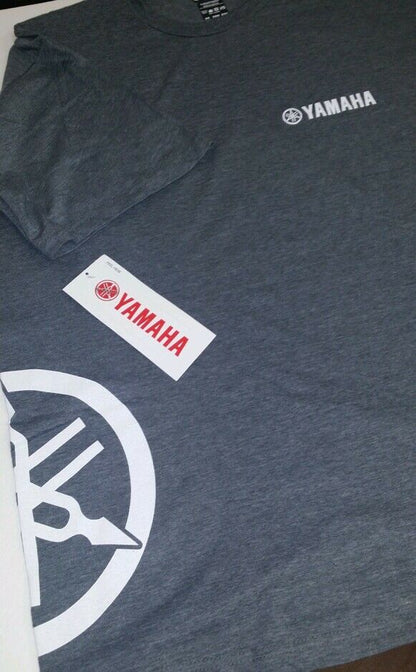 New Yamaha T-Shirt Short Sleeve Gray with White Logo Large