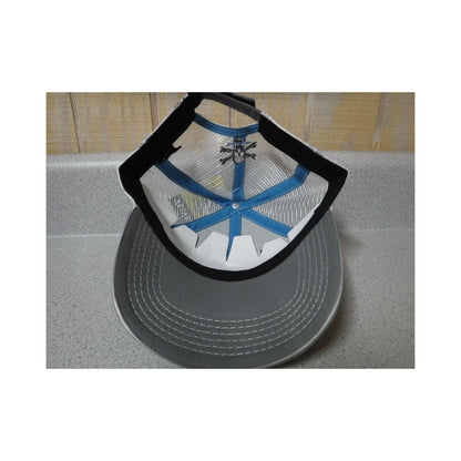 New Authentic Calcutta Hat Blue with Marlin on Front/ Gray Bill/ White Mesh