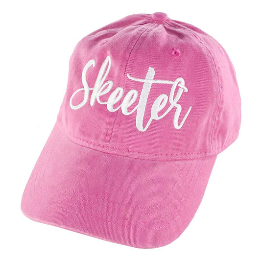 Pink with White Cursive Skeeter