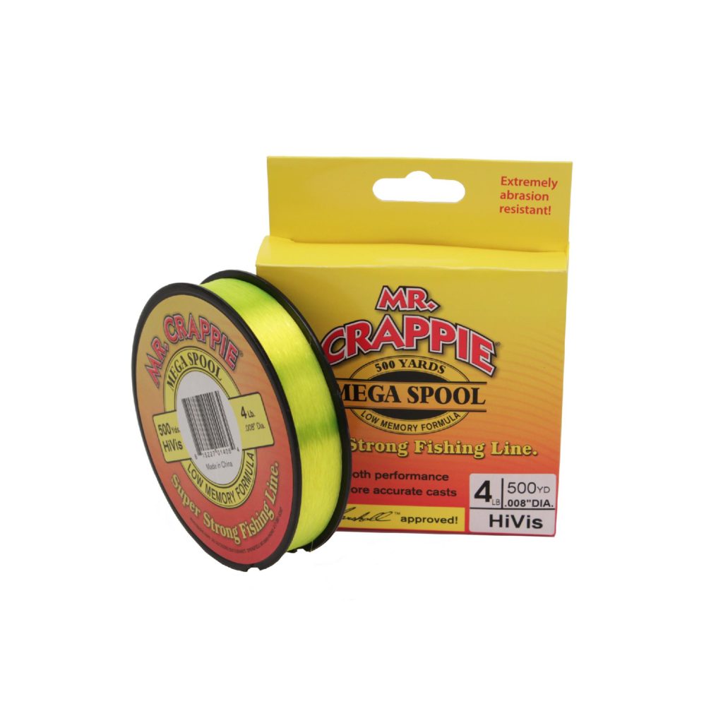 Lew's Mr Crappie Mega Spool- 500yd Hi Vis 4 lbs