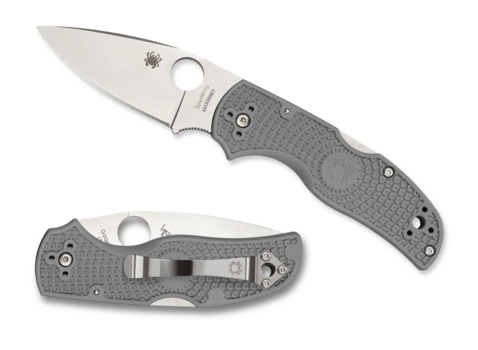 NEW Spyderco Native 5 Gray Lightweight Maxamet Plainedge C41PGY5