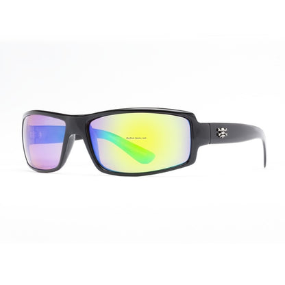 Shinty Black Frame/ Polarized Green Mirror Lens