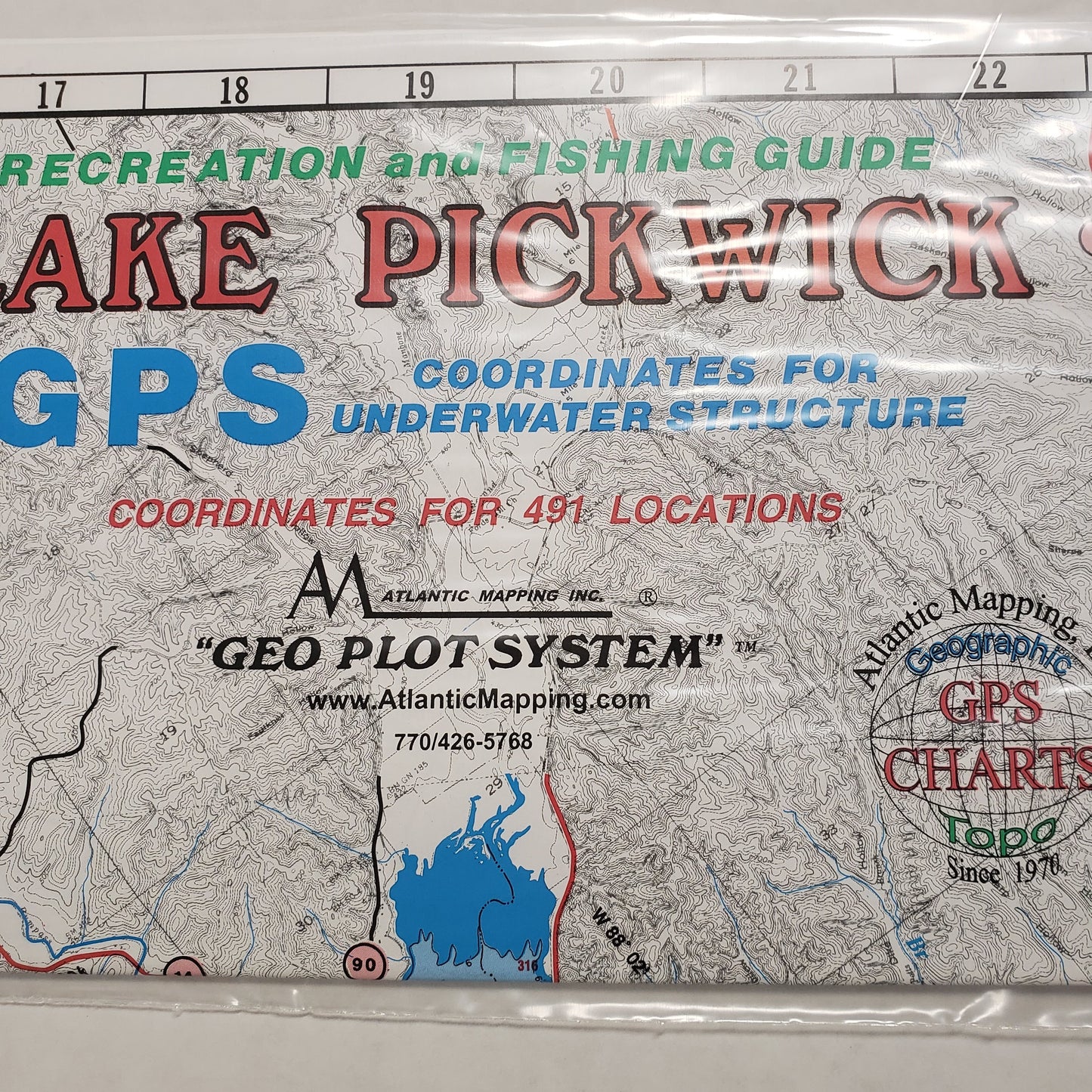 Atlantic Mapping GPS Paper Map Lake Pickwick