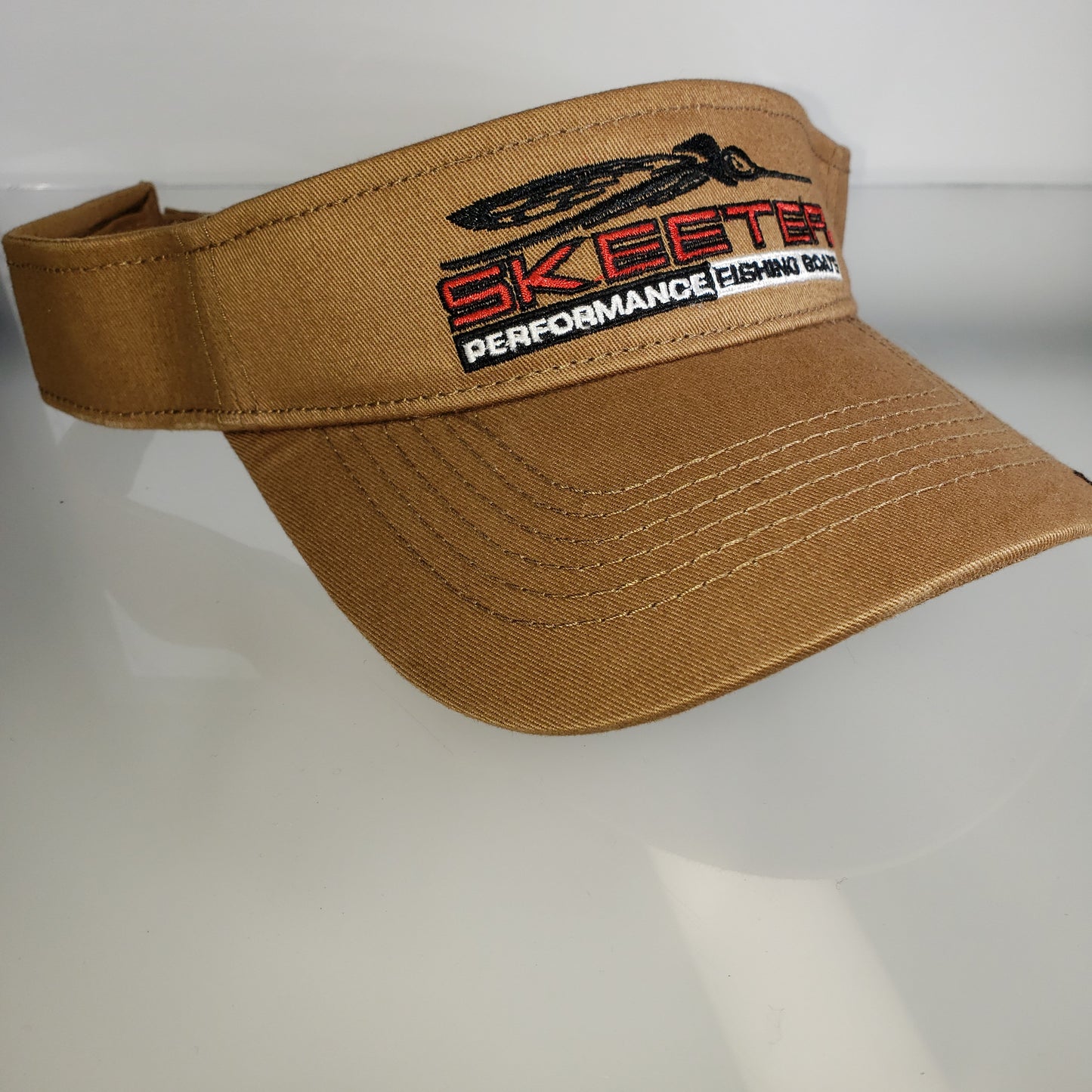 New Authentic Skeeter Visor Adjustable  Brown/ Eat Sleep Fish Along Bill
