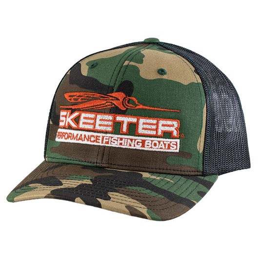 New Authentic Skeeter Richardson Black Camo/Orange Logo Hat