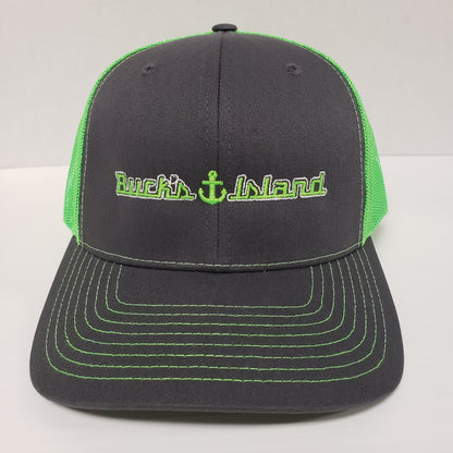 Charcoal/ Neon Green Mesh