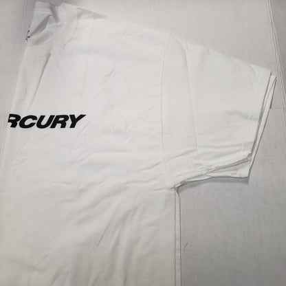 New Authentic Mercury Marine Short Sleeve Shirt White/ Black MERCURY Logo 2XL